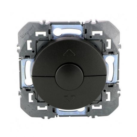 Poussoir pour commande de volets roulants Dooxie Legrand - Noir mat