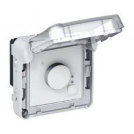 Thermostat électronique d'ambiance Plexo IP55 - Composable saillie ou encastré - Gris