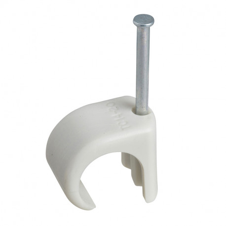 Lot de 100 clips de fixation à clou Thorsman - Conduit Ø14-20mm - gris - Mureva Fix Schneider Electric