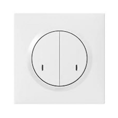 Interrupteur double connecté - Dooxie with Netatmo - Compatible toute charge - 2x250W - Blanc