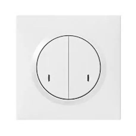 Interrupteur double connecté - Dooxie with Netatmo - Compatible toute charge - 2x250W - Blanc