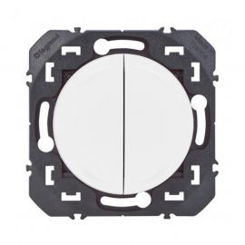 Commande double sans fil sans pile Legrand - Self-e Dooxie with Netatmo - Pour éclairage et prises - Blanc