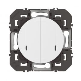 Interrupteur double connecté Dooxie with Netatmo Legrand - Compatible toute charge - 2x250W - Blanc - Sans plaque