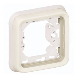 Support de plaque Plexo IP55 - 1 poste - Blanc