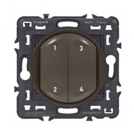 Commande sans fil sans pile 4 scénarios Legrand - Self-e Céliane with Netatmo - Enjoliveur graphite