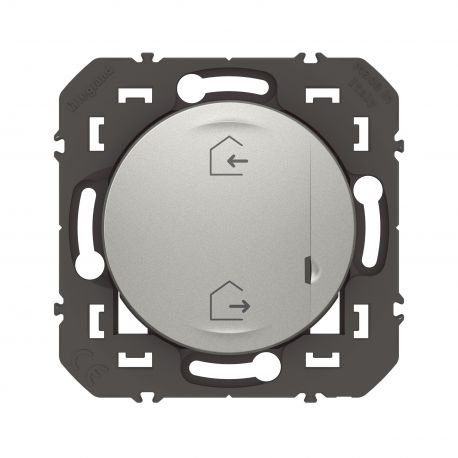 Commande sans fil pour installation connectée - Dooxie with Netatmo Legrand - Départ/Arrivée - Alu - Sans plaque