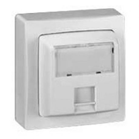  Prise informatique RJ45 - Catégorie 6 FTP 9 contacts - Appareillage saillie composable complet