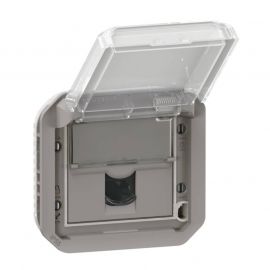 Prise RJ45 Plexo Legrand - Catégorie 6A STP - IP55 - A composer - Gris