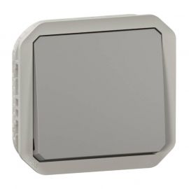 Va-et-vient étanche Plexo Legrand - 10AX - Avec enjoliveur - Gris
