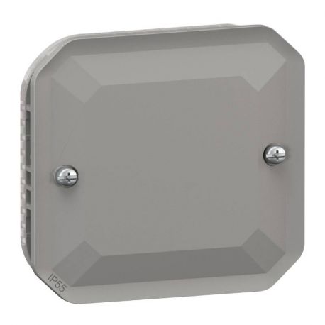 Obturateur étanche Plexo Legrand - Avec enjoliveur - Gris