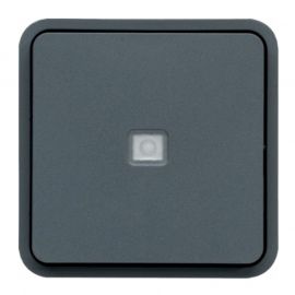 Bouton poussoir inverseur à voyant lumineux Cubyko 1o/1f - composable - IP55 - gris