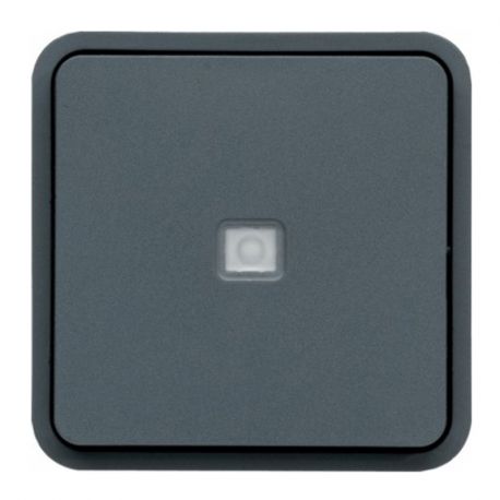 Bouton poussoir inverseur à voyant lumineux Cubyko 1o/1f - composable - IP55 - gris