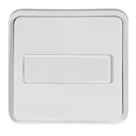 Poussoirs porte-étiquette à voyant lumineux Cubyko à fermeture 1F - composable - IP55 - blanc