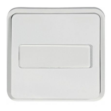 Poussoirs porte-étiquette à voyant lumineux Cubyko à fermeture 1F - composable - IP55 - blanc
