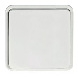 Bouton poussoir simple Cubyko - 1o - composable - IP55 - blanc