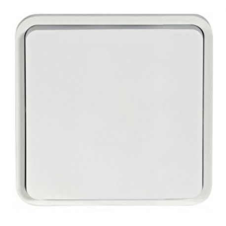 Bouton poussoir simple Cubyko - 1o - composable - IP55 - blanc