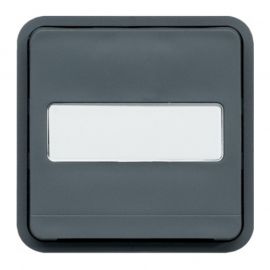 Interrupteur va-et-vient porte étiquette Cubyko - composable - IP55 - gris