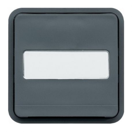 Interrupteur va-et-vient porte étiquette Cubyko - composable - IP55 - gris