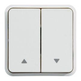 Inter volet-roulant double va-et-vient Cubyko - composable - IP55 - blanc