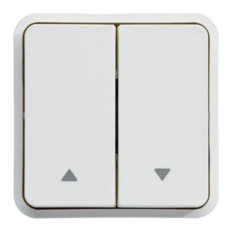 Inter volet-roulant double va-et-vient Cubyko - composable - IP55 - blanc