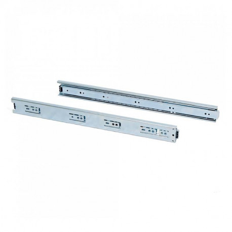 Lot de 5 paires de coulisses à billes pour tiroirs Emuca - 45 x 300 mm - à sortie totale - Zinc