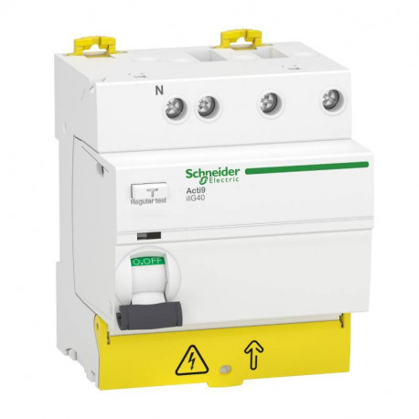 Interrupteur différentiel tête de groupe Acti9 iIG40 Schneider Electric - 3P+N - 63A - 30mA - Type AC