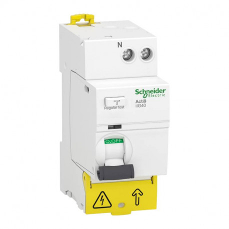 Interrupteur différentiel tête de groupe Acti9 iIG40 Schneider Electric - 1P+N - 63A - 30mA - Type A SI