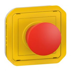 Poussoir à impulsion arrêt d'urgence Plexo Legrand - 3A - IP55 - A composer - Jaune/ Rouge