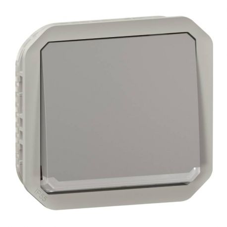 Va-et-vient avec voyant lumineux Plexo Legrand - 10AX - IP55 - A composer - Etanche - Gris