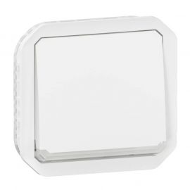 Poussoir NO-NF avec voyant lumineux Plexo Legrand - 10A - IP55 - A composer - Blanc