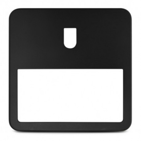 Collerette asymétrique + ouverture 290 x 290 x 55 mm pour plafonnier Quadra Miidex - Noir