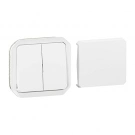 Transformeur étanche Plexo Legrand - Réversible 5 fonctions - Avec enjoliveur - Blanc