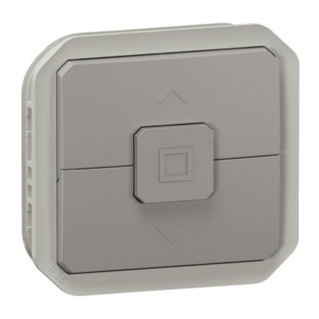Double va-et-vient pour volets roulants Plexo Legrand - 6A - IP55 - à composer - Gris