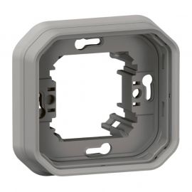 Support de plaque étanche Plexo Legrand - Pour montage encastré - 1 poste - Gris