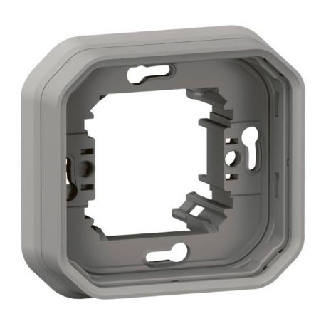 Support de plaque étanche Plexo Legrand - Pour montage encastré - 1 poste - Gris