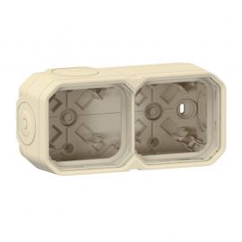 Boîtier étanche Plexo Legrand - Pour montage saillie - 2 postes - Beige