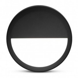 Collerette asymétrique ronde Ø280 x 50 mm pour plafonnier Clipso Miidex - Noir