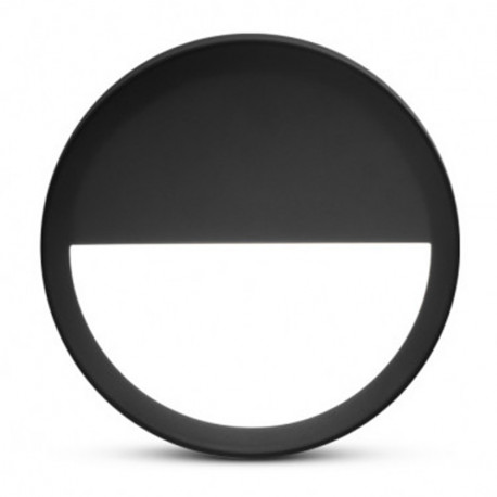 Collerette asymétrique ronde Ø280 x 50 mm pour plafonnier Clipso Miidex - Noir