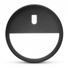 Collerette asymétrique ronde + ouverture Ø280 x 50 mm pour plafonnier Clipso Miidex - Noir