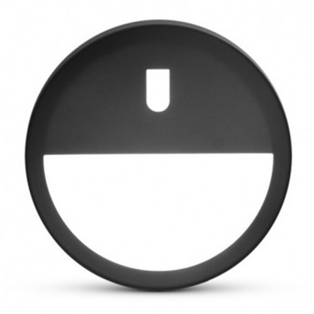 Collerette asymétrique ronde + ouverture Ø280 x 50 mm pour plafonnier Clipso Miidex - Noir