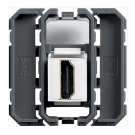 Prise HDMI Hager Gallery - Prise traversante - 1P - Composable
