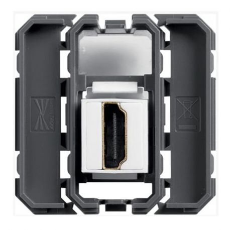 Prise HDMI Hager Gallery - Prise traversante - 1P - Composable