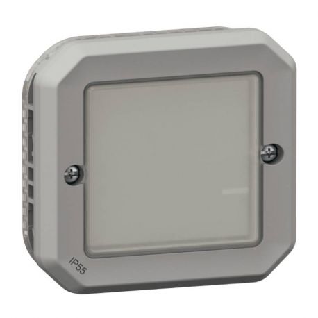 Adaptateur étanche Plexo Legrand - Avec membrane souple - Pour fonction Mosaic - Gris