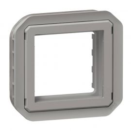 Adaptateur sans volet Plexo Legrand - Pour fonction Mosaic - 2 modules - Gris