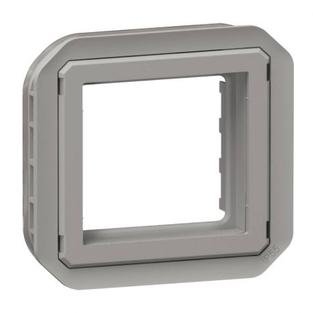 Adaptateur sans volet Plexo Legrand - Pour fonction Mosaic - 2 modules - Gris