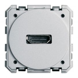 Prise HDMI Hager Gallery - Bornier à vis - 2 modules - Composable