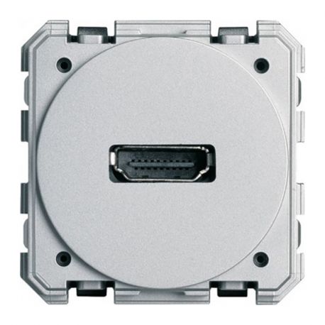 Prise HDMI Hager Gallery - Bornier à vis - 2 modules - Composable
