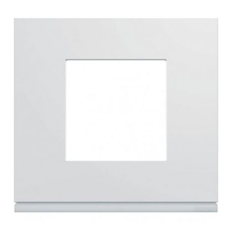 Plaque Hager Gallery - Horizontale - 1 poste - Blanc Pure