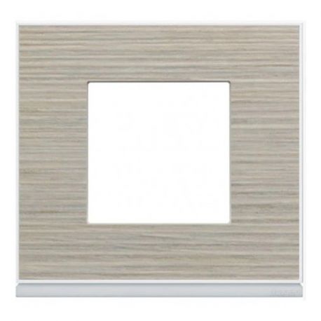 Plaque Hager Gallery - Horizontale - 1 poste - Latte - Entraxe 71mm