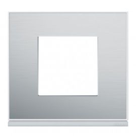 Plaque Hager Gallery - Horizontale - 1 poste - Aluminium - Entraxe 71mm